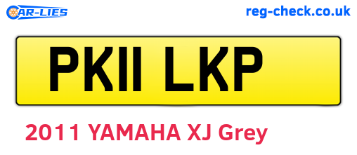 PK11LKP are the vehicle registration plates.