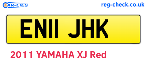 EN11JHK are the vehicle registration plates.