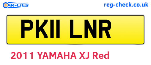PK11LNR are the vehicle registration plates.