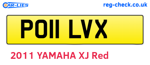 PO11LVX are the vehicle registration plates.