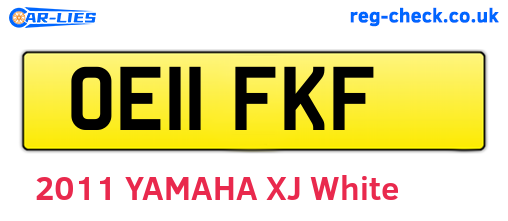 OE11FKF are the vehicle registration plates.