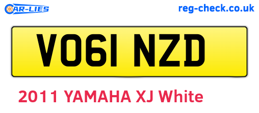 VO61NZD are the vehicle registration plates.