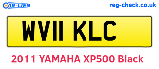 WV11KLC are the vehicle registration plates.