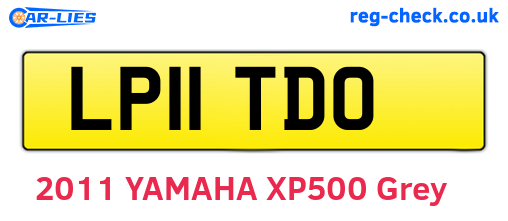 LP11TDO are the vehicle registration plates.