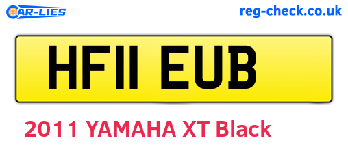 HF11EUB are the vehicle registration plates.