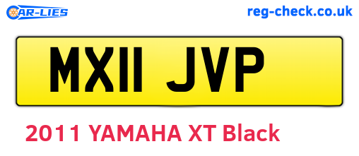 MX11JVP are the vehicle registration plates.