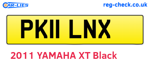 PK11LNX are the vehicle registration plates.