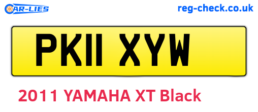 PK11XYW are the vehicle registration plates.