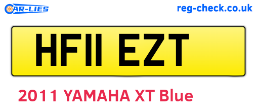 HF11EZT are the vehicle registration plates.