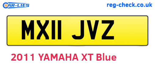 MX11JVZ are the vehicle registration plates.