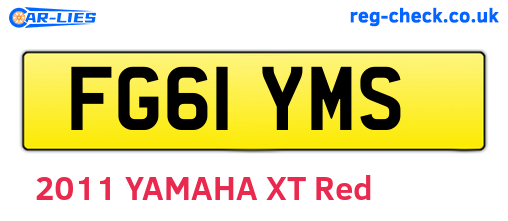 FG61YMS are the vehicle registration plates.