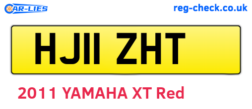 HJ11ZHT are the vehicle registration plates.