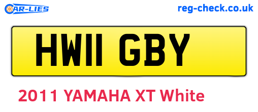 HW11GBY are the vehicle registration plates.
