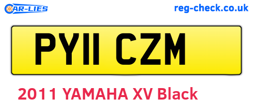 PY11CZM are the vehicle registration plates.