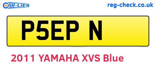 P5EPN are the vehicle registration plates.