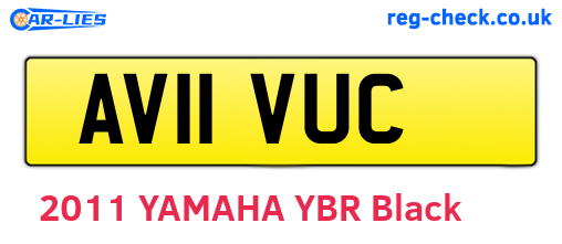 AV11VUC are the vehicle registration plates.
