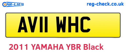 AV11WHC are the vehicle registration plates.
