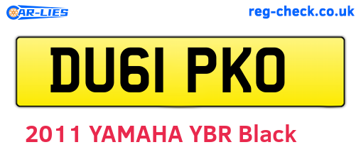 DU61PKO are the vehicle registration plates.