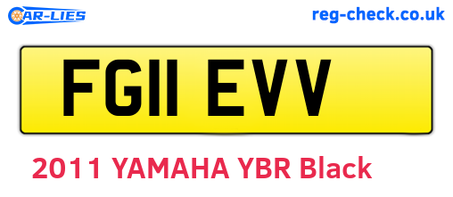 FG11EVV are the vehicle registration plates.