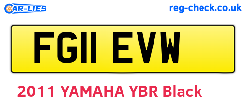 FG11EVW are the vehicle registration plates.