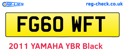 FG60WFT are the vehicle registration plates.