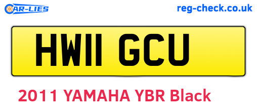 HW11GCU are the vehicle registration plates.