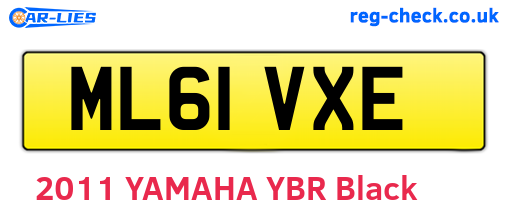 ML61VXE are the vehicle registration plates.
