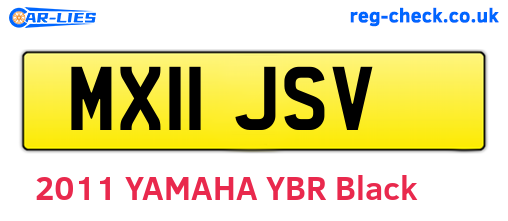 MX11JSV are the vehicle registration plates.