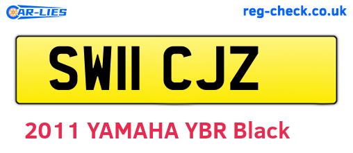 SW11CJZ are the vehicle registration plates.