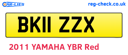 BK11ZZX are the vehicle registration plates.