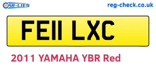 FE11LXC are the vehicle registration plates.