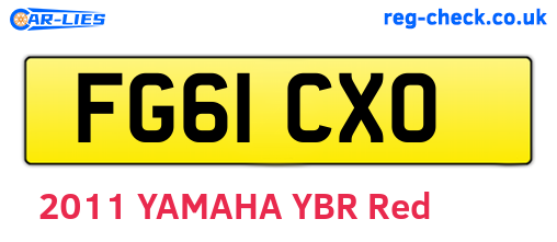 FG61CXO are the vehicle registration plates.