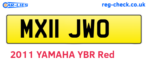 MX11JWO are the vehicle registration plates.