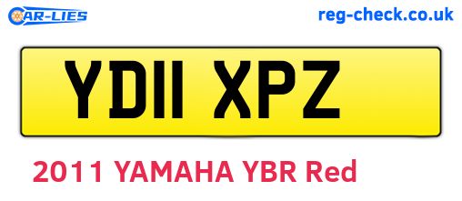 YD11XPZ are the vehicle registration plates.