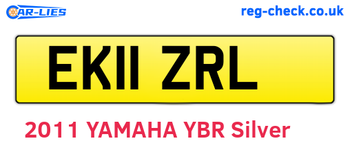 EK11ZRL are the vehicle registration plates.