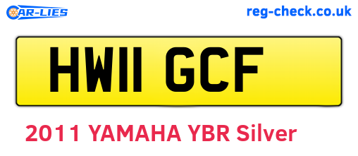 HW11GCF are the vehicle registration plates.