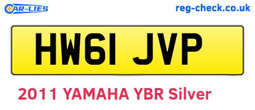 HW61JVP are the vehicle registration plates.