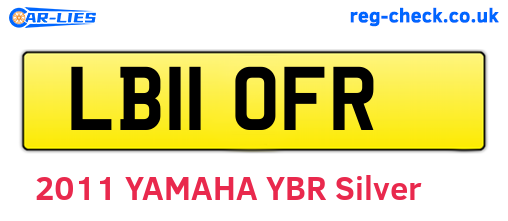 LB11OFR are the vehicle registration plates.