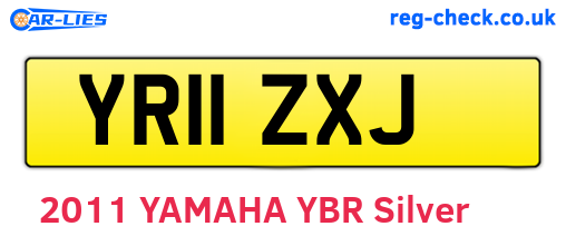 YR11ZXJ are the vehicle registration plates.