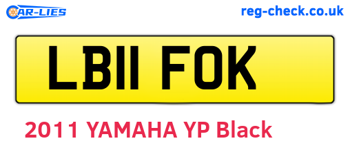 LB11FOK are the vehicle registration plates.