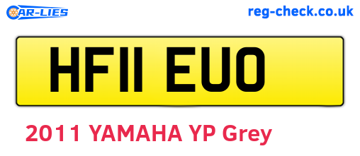 HF11EUO are the vehicle registration plates.