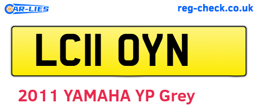 LC11OYN are the vehicle registration plates.