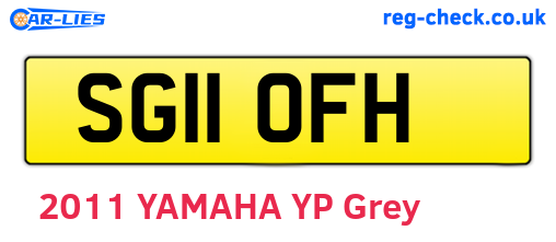 SG11OFH are the vehicle registration plates.