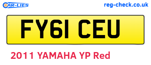 FY61CEU are the vehicle registration plates.