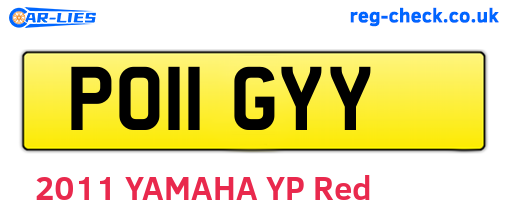 PO11GYY are the vehicle registration plates.
