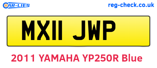 MX11JWP are the vehicle registration plates.