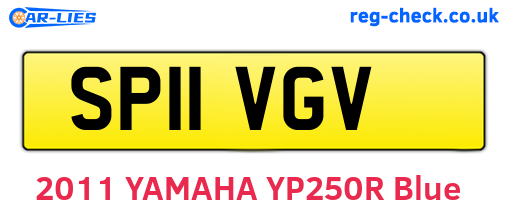 SP11VGV are the vehicle registration plates.