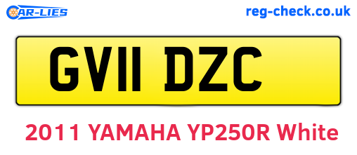 GV11DZC are the vehicle registration plates.