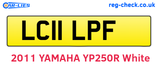 LC11LPF are the vehicle registration plates.