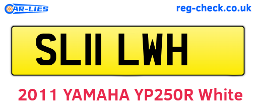 SL11LWH are the vehicle registration plates.